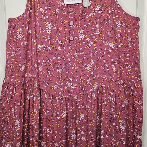 The Children's Place Girls 16 Floral Sleeveless Tiered Adjustable Straps Dress - Picture 5 of 13